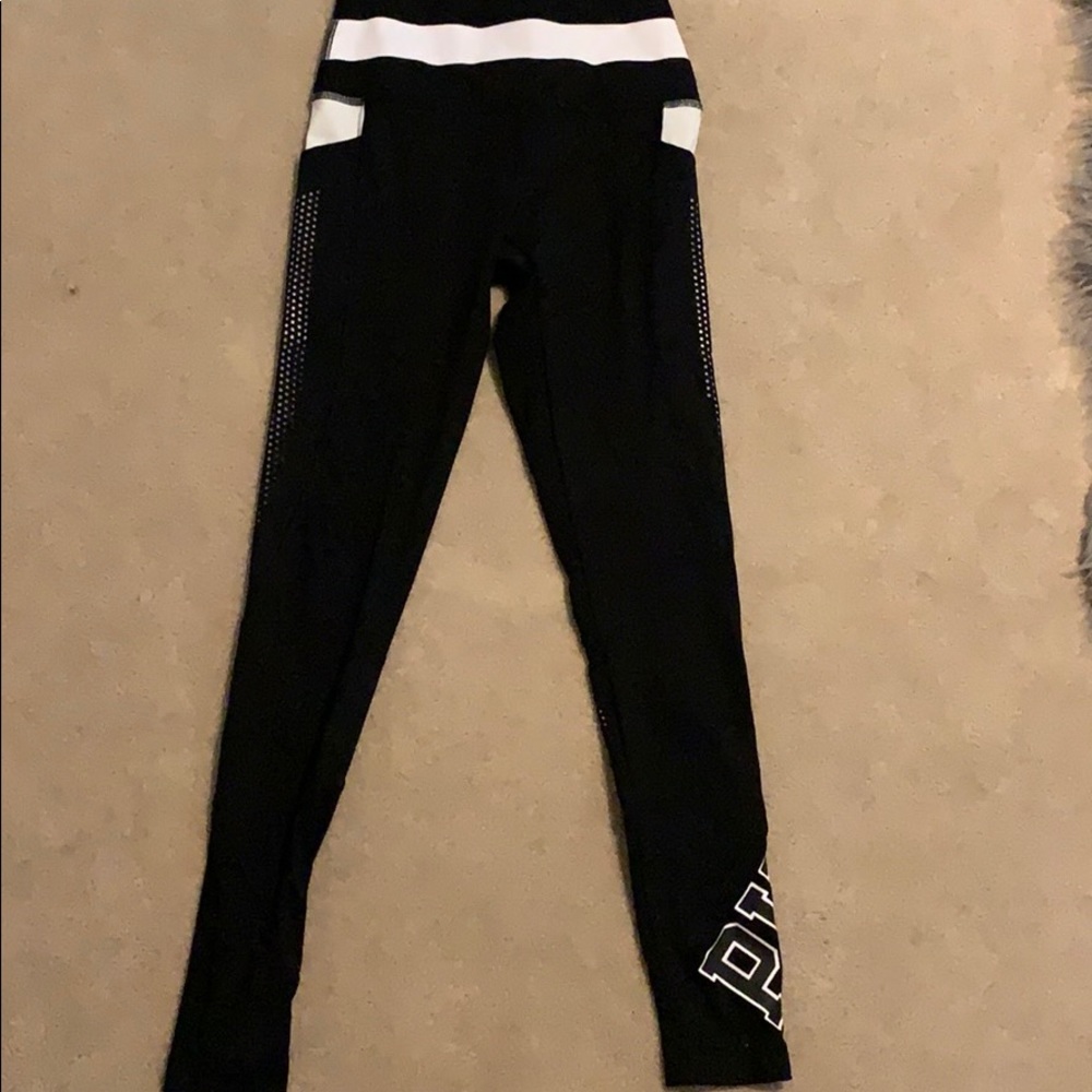 Black and White Pink Leggings